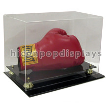 Custom Design Large Clear Acrylic Display Case, Desktop Single Boxing Gloves Display Case